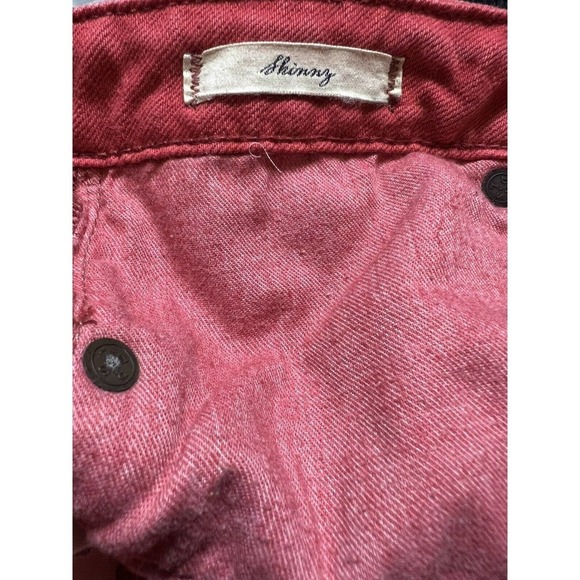 Ralph Lauren Denim & Supply Women’s Skinny Jeans Light Stretch Red Size 28 - Picture 10 of 12